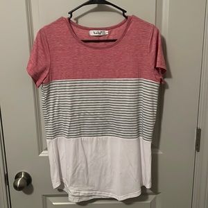 Pink and stripped t shirt